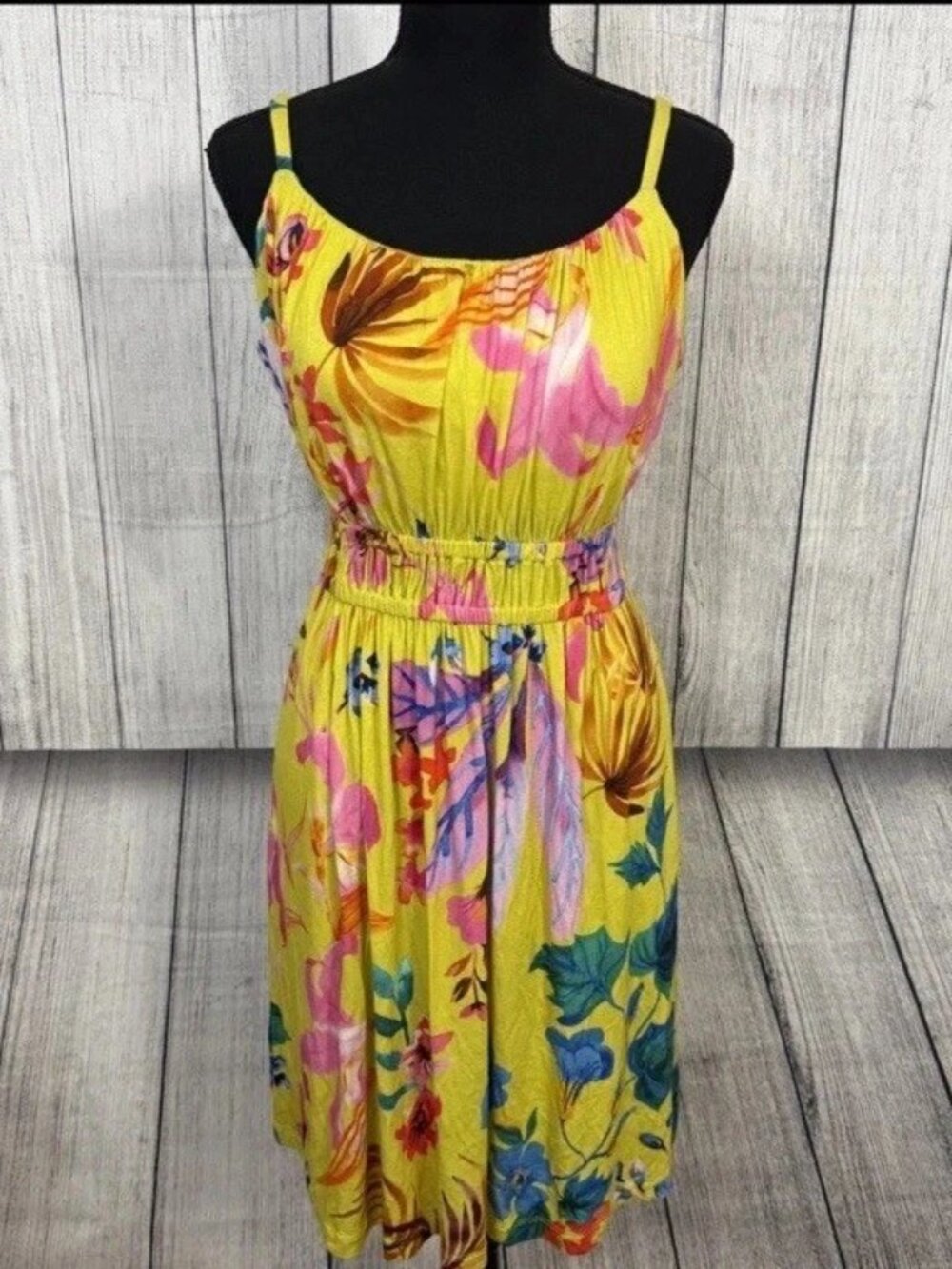 Soma WKND Floral Sundress Womens small Yellow
